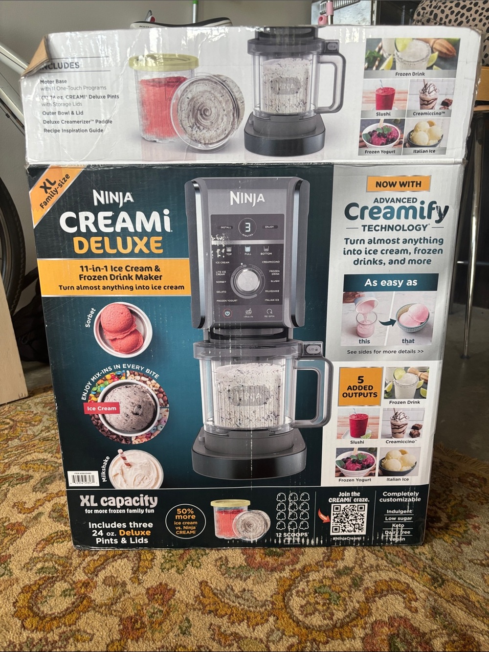 Ninja Creami Deluxe Ice Cream & Frozen Drink Maker - Black, Gray
